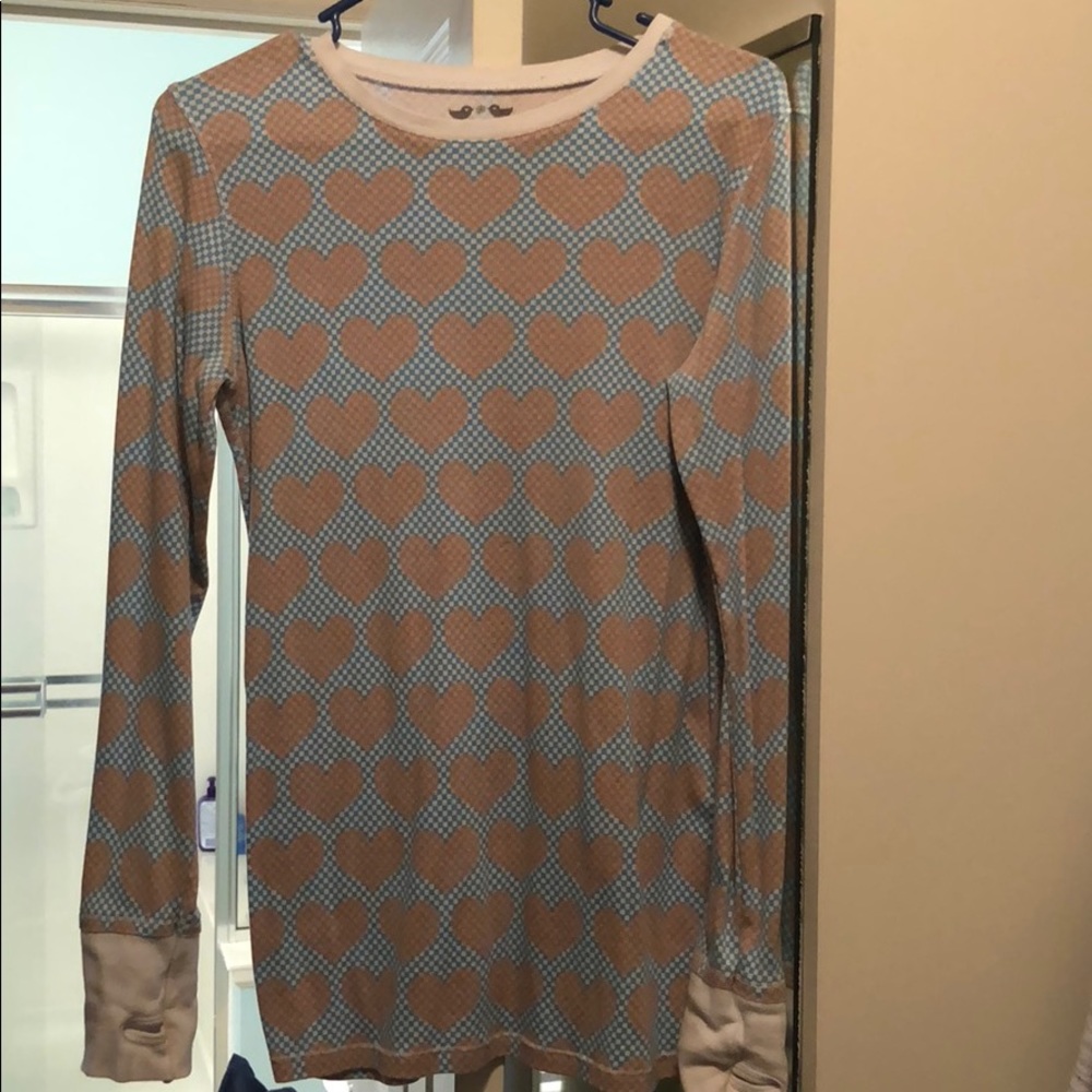 Delia’s Long Sleeve Blue/light orange/pink shirt